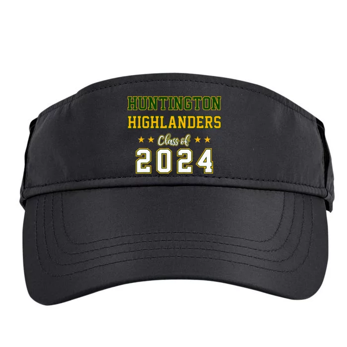 High School Huntington Highlanders Class Of 2024 Adult Drive Performance Visor