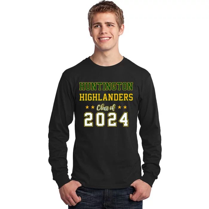 High School Huntington Highlanders Class Of 2024 Tall Long Sleeve T-Shirt