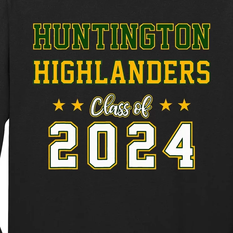 High School Huntington Highlanders Class Of 2024 Tall Long Sleeve T-Shirt