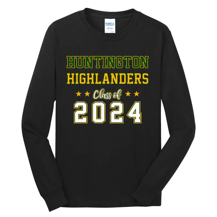 High School Huntington Highlanders Class Of 2024 Tall Long Sleeve T-Shirt