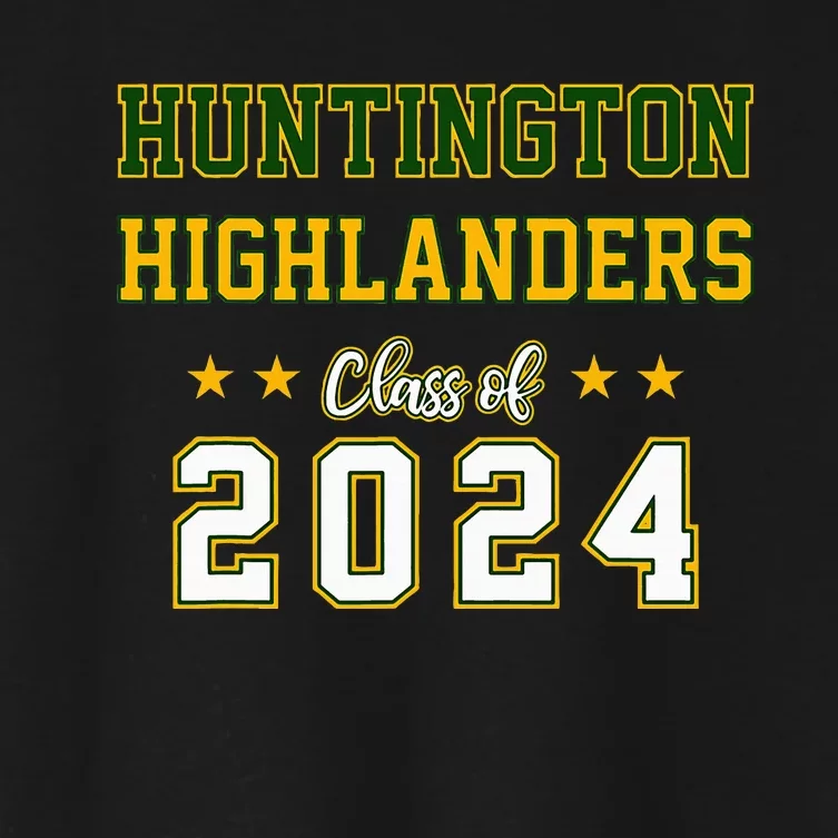 High School Huntington Highlanders Class Of 2024 Women's Crop Top Tee