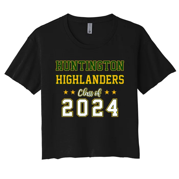 High School Huntington Highlanders Class Of 2024 Women's Crop Top Tee