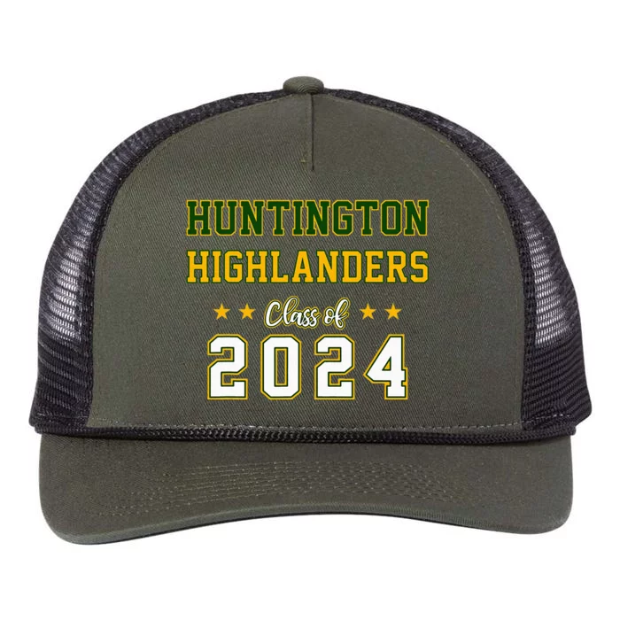 High School Huntington Highlanders Class Of 2024 Retro Rope Trucker Hat Cap