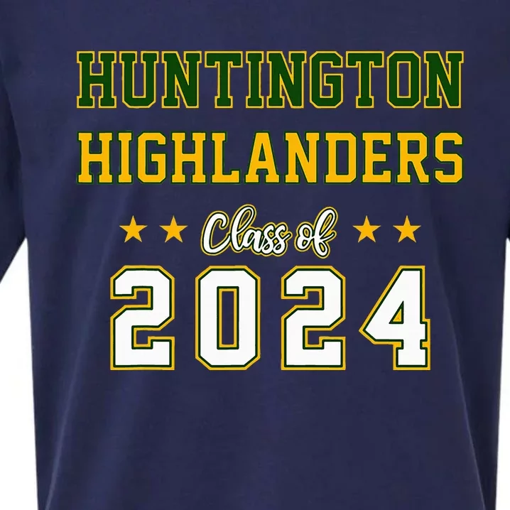 High School Huntington Highlanders Class Of 2024 Sueded Cloud Jersey T-Shirt