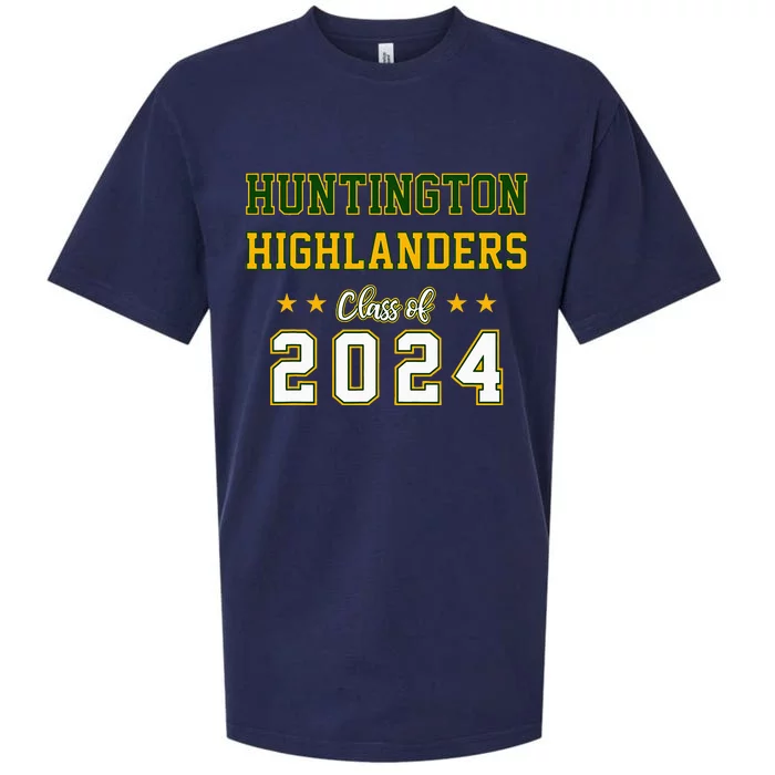 High School Huntington Highlanders Class Of 2024 Sueded Cloud Jersey T-Shirt