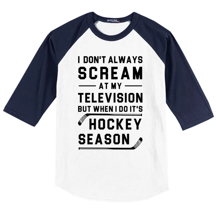 Hockey Season Hockey Fan Gift Baseball Sleeve Shirt