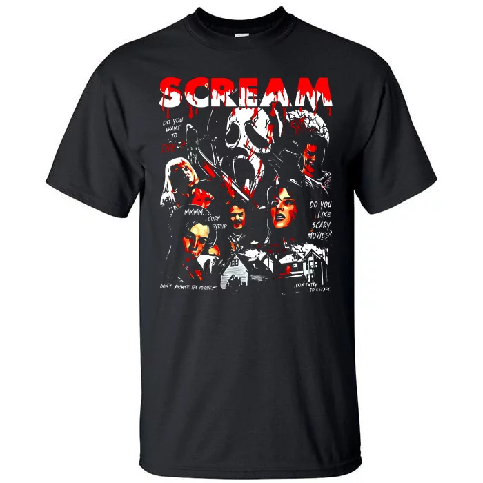 Halloween Scream Horror Movie Tall T-Shirt