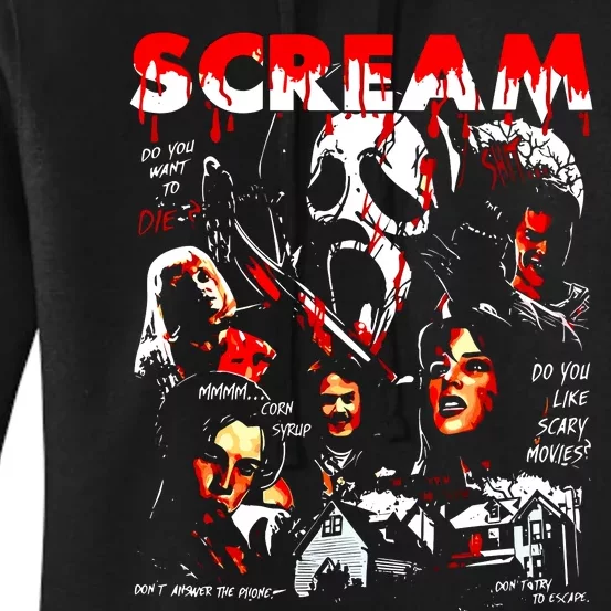 Halloween Scream Horror Movie Women's Pullover Hoodie