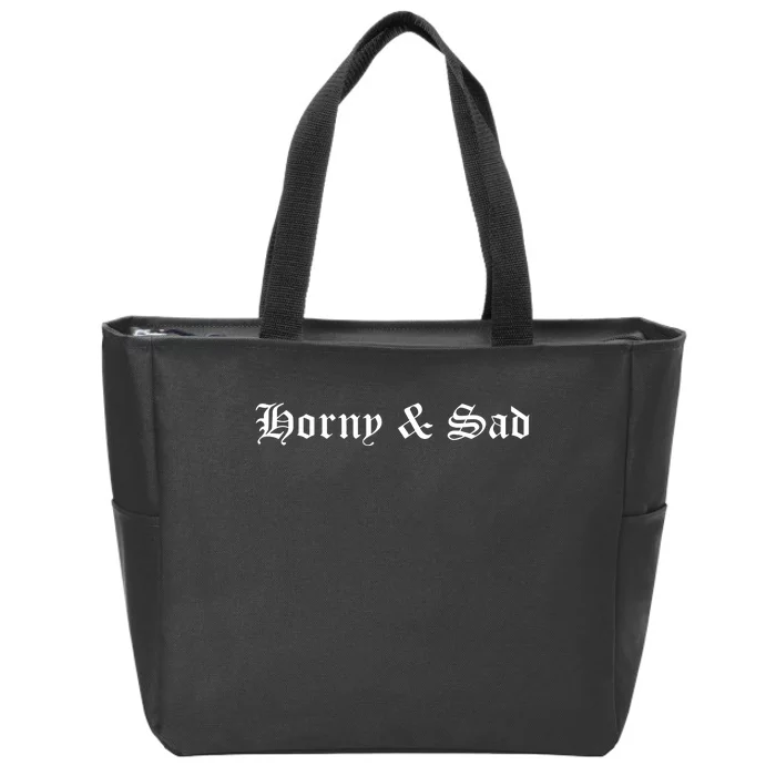 Horny & Sad Zip Tote Bag