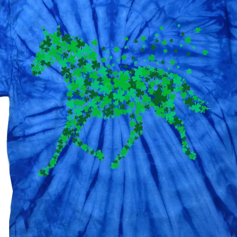 Horse Shamrock Horseback Riding Equestrian Meaningful Gift Patrick Day Gift Tie-Dye T-Shirt