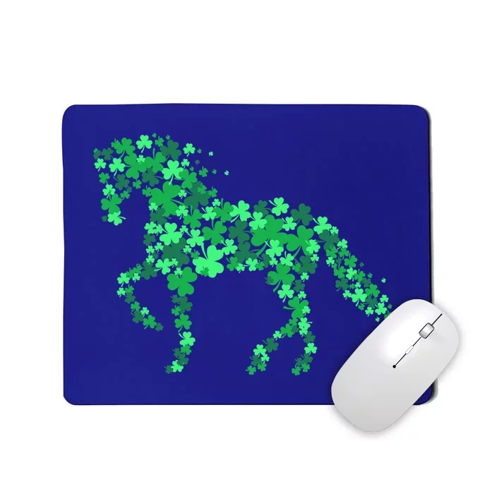 Horse Shamrock Horseback Riding Equestrian Cool Gift Patrick Gift Mousepad