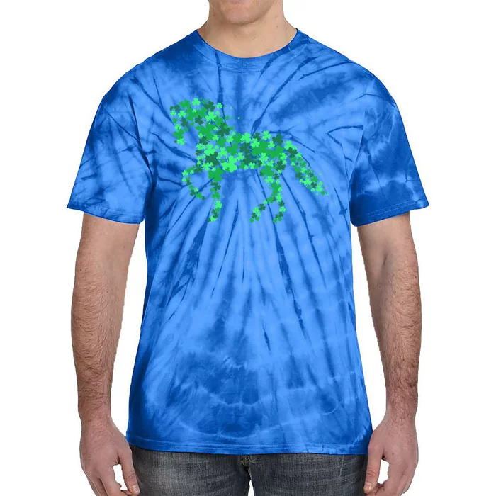 Horse Shamrock Horseback Riding Equestrian Cool Gift Patrick Gift Tie-Dye T-Shirt