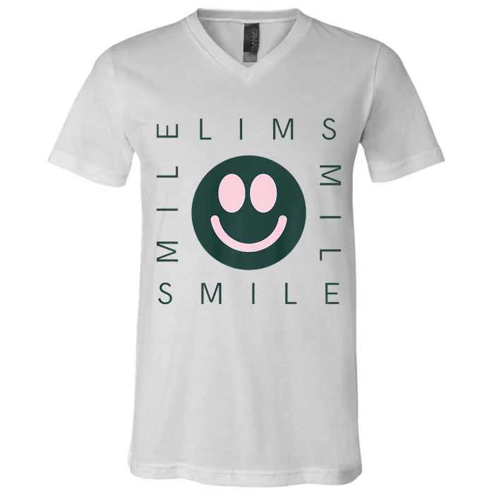 Happy Smile V-Neck T-Shirt