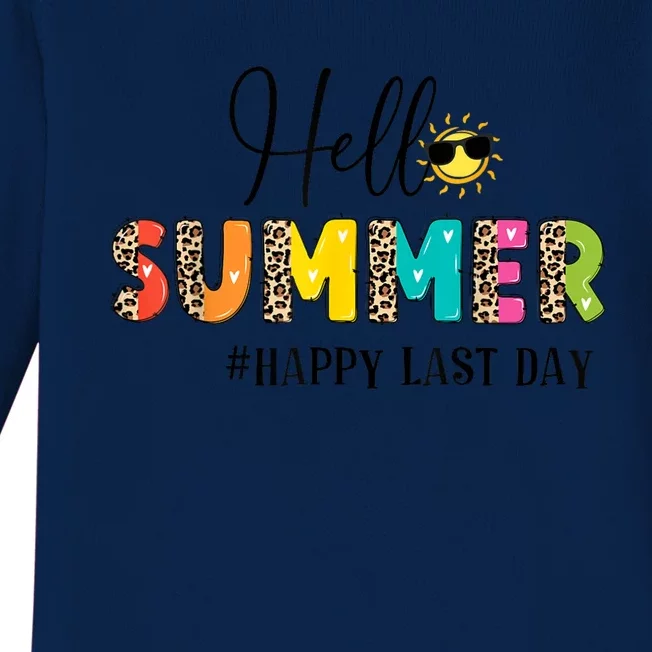 Hello Summer Happy Last Day Teacher School Graduation Baby Long Sleeve Bodysuit