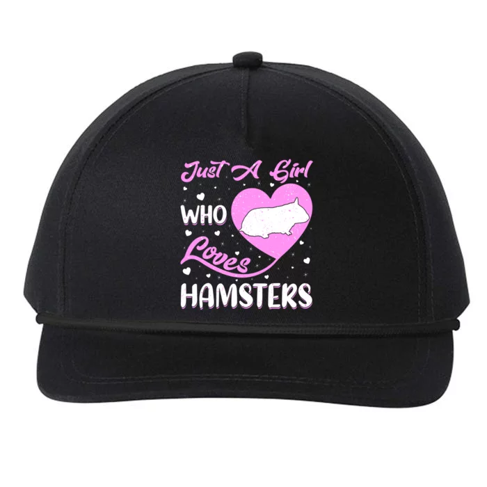 Heart Shape Hamster Just A Girl Who Loves Hamsters Gift Snapback Five-Panel Rope Hat