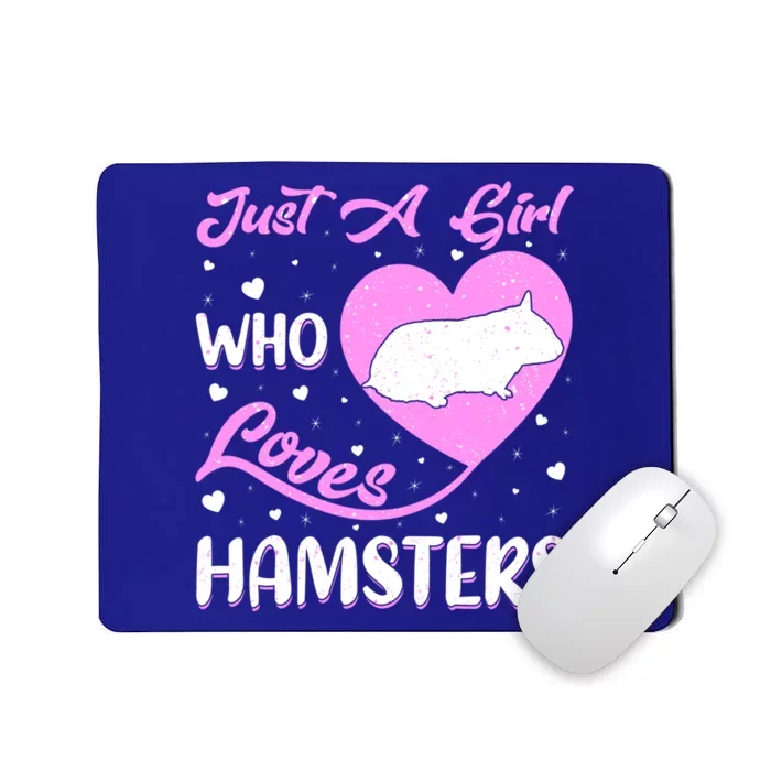 Heart Shape Hamster Just A Girl Who Loves Hamsters Gift Mousepad