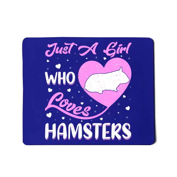 Heart Shape Hamster Just A Girl Who Loves Hamsters Gift Mousepad