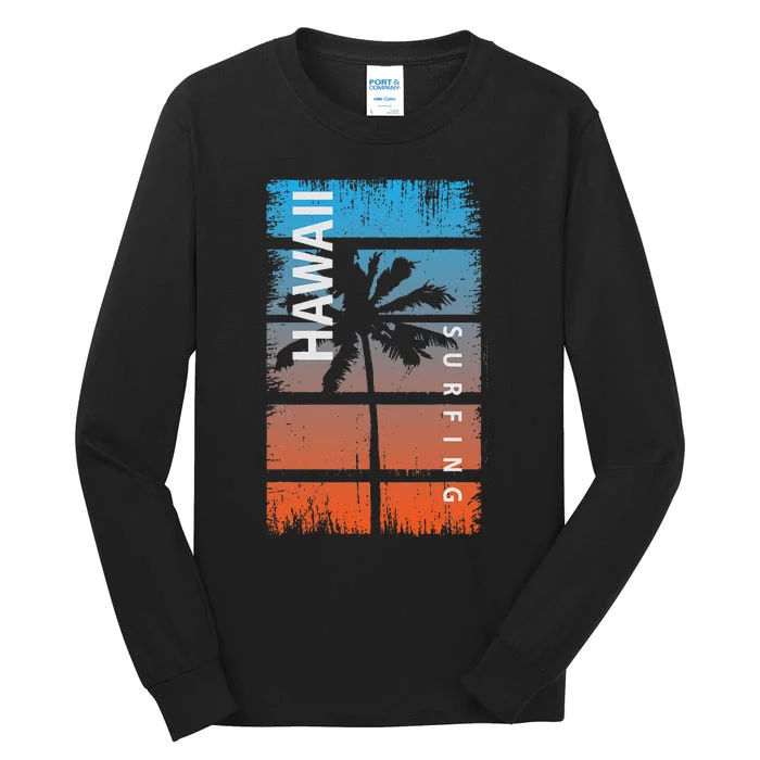 Hawaii Surfing Tall Long Sleeve T-Shirt