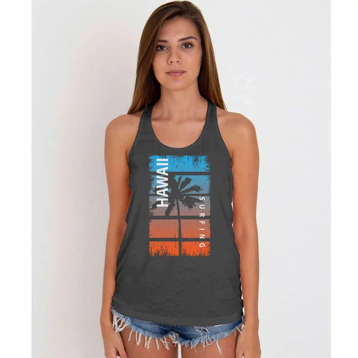 Hawaii Surfing Women's Knotted Racerback Tank