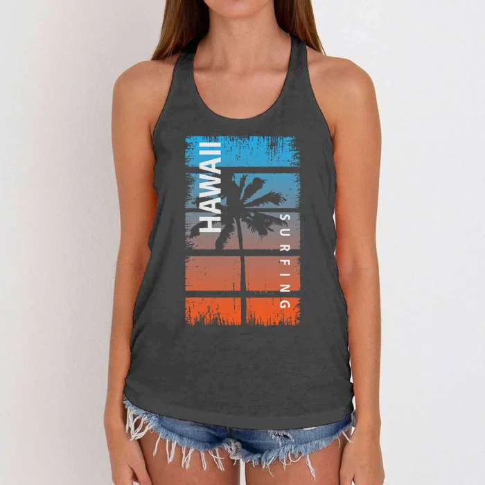 Hawaii Surfing Women's Knotted Racerback Tank