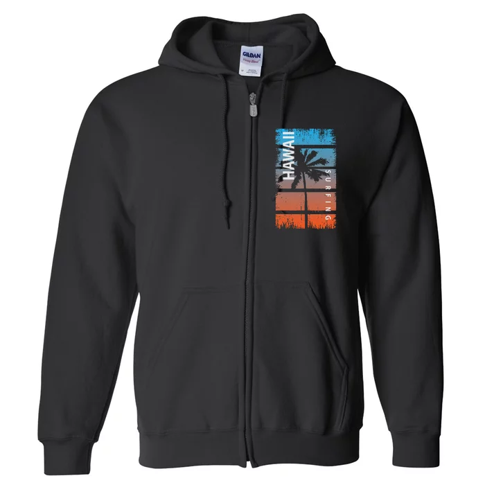 Hawaii Surfing Full Zip Hoodie