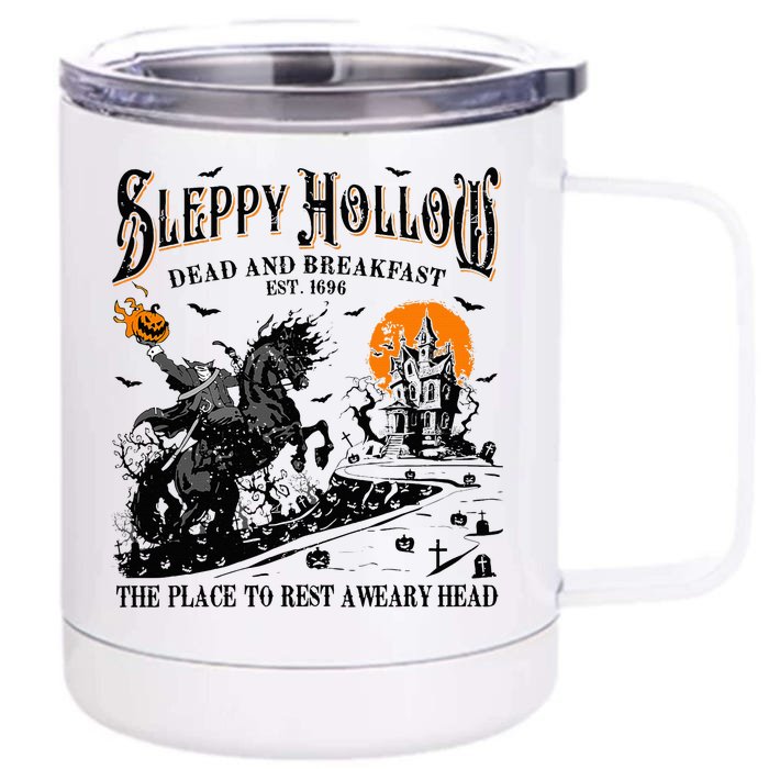 Halloween Sleepy Hollow Dead And Breakfast Front & Back 12oz Stainless Steel Tumbler Cup