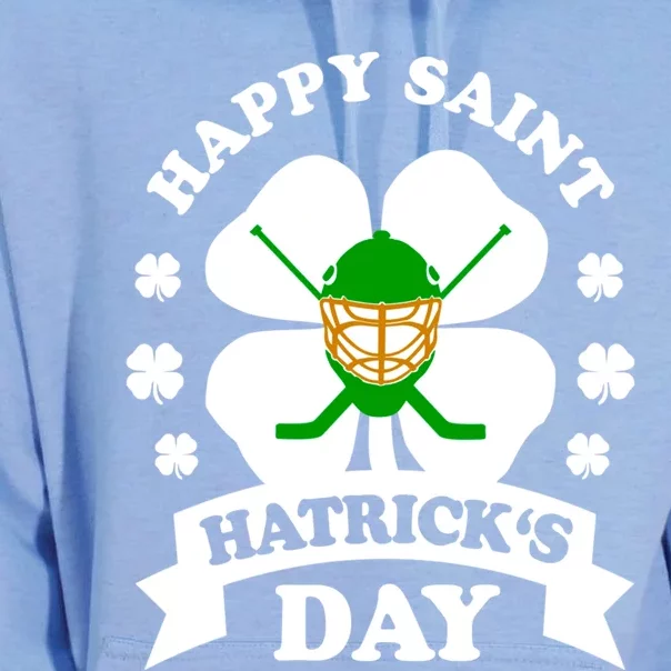 Happy Saint Hatrick's Day Hockey Fan Player St Patrick's Day Gift Unisex Surf Hoodie