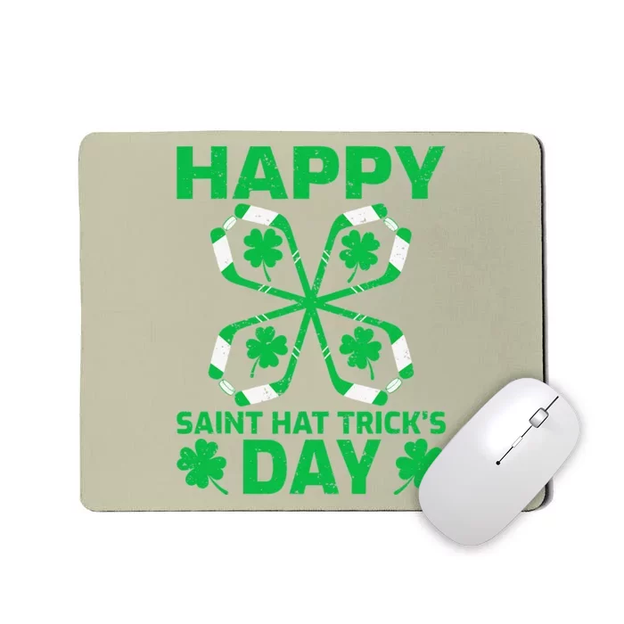 Happy Saint Hatrick's Day Ice Hockey St. Patrick's Day Mousepad