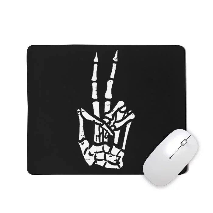 Halloween Skeleton Hand Peace Costume Pocket Mousepad