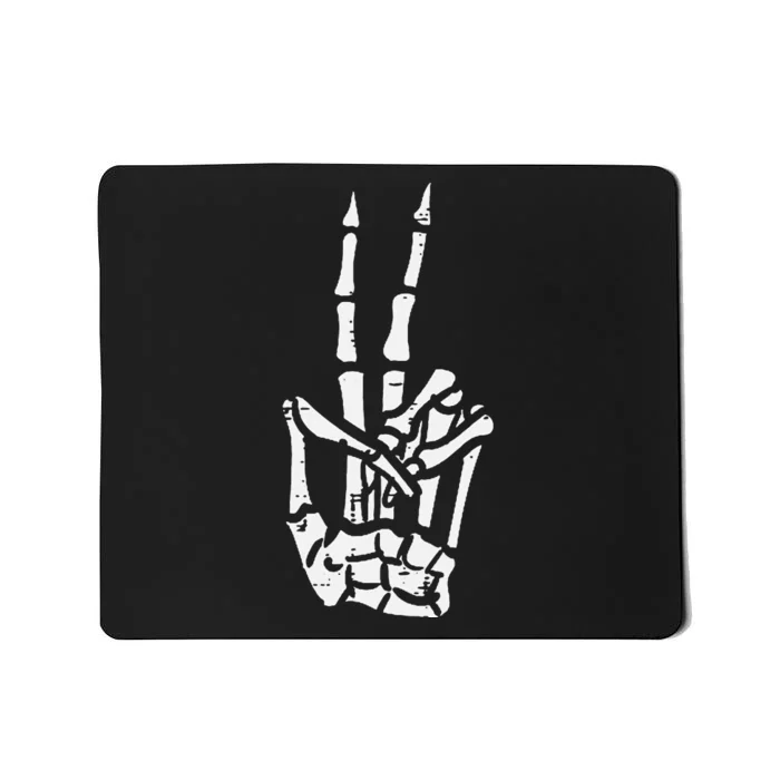 Halloween Skeleton Hand Peace Costume Pocket Mousepad