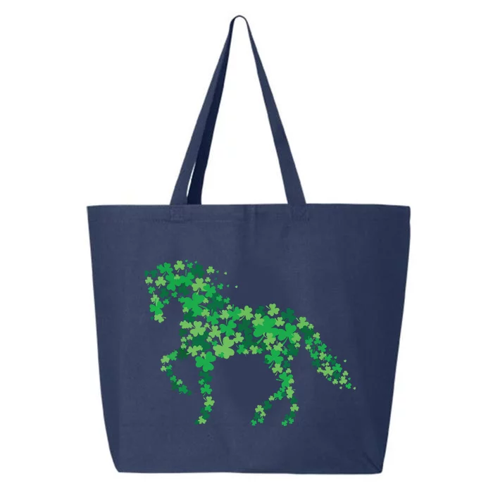 Horse Shamrock Horseback Riding Equestrian Shirts Patrick Day 25L Jumbo Tote