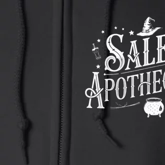 Halloween Sweatshirt Halloween Salem Apothecary Full Zip Hoodie