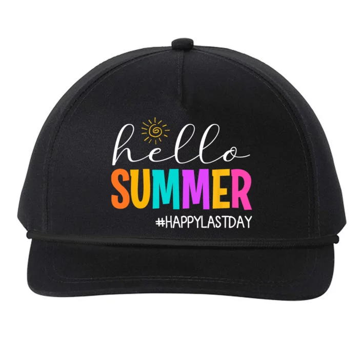 Hello Summer Happy Last Day School Teacher Student Snapback Five-Panel Rope Hat