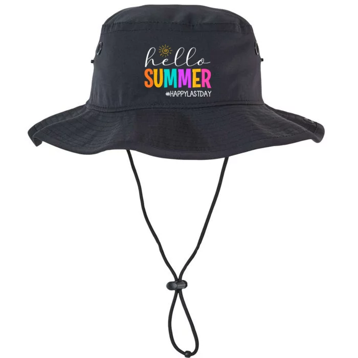 Hello Summer Happy Last Day School Teacher Student Legacy Cool Fit Booney Bucket Hat