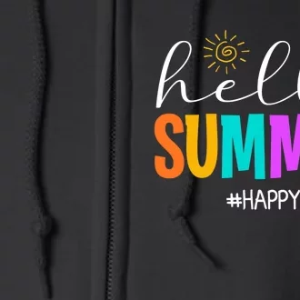 Hello Summer Happy Last Day School Teacher Student Full Zip Hoodie