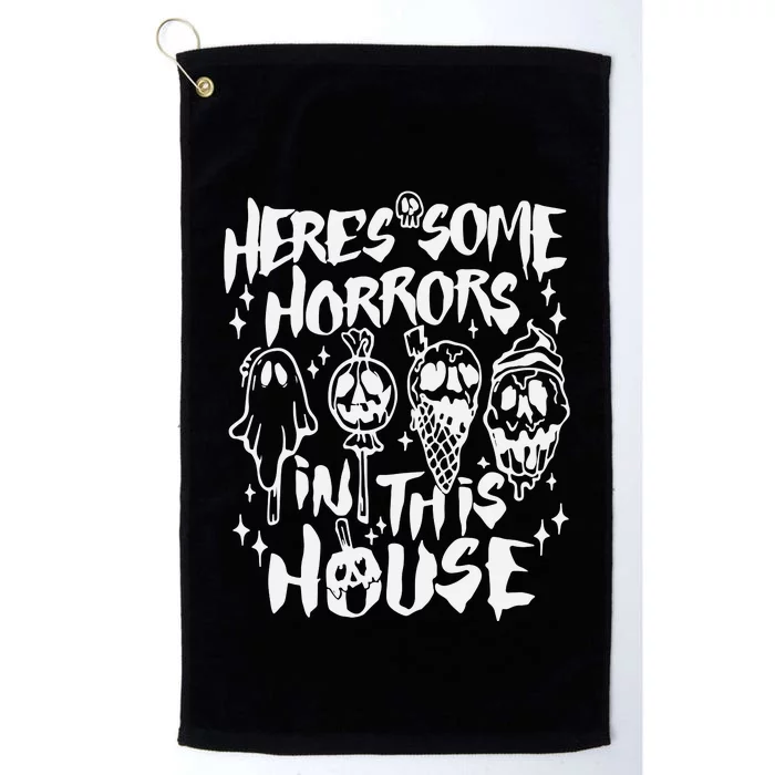 Here’s Some Horrors In This House Funny Halloween Horror Platinum Collection Golf Towel