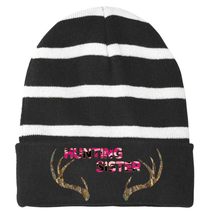 Hunting Sister Striped Beanie with Solid Band