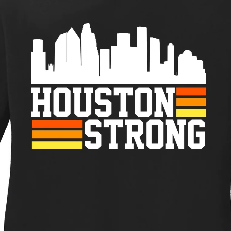 Houston Strong Ladies Long Sleeve Shirt