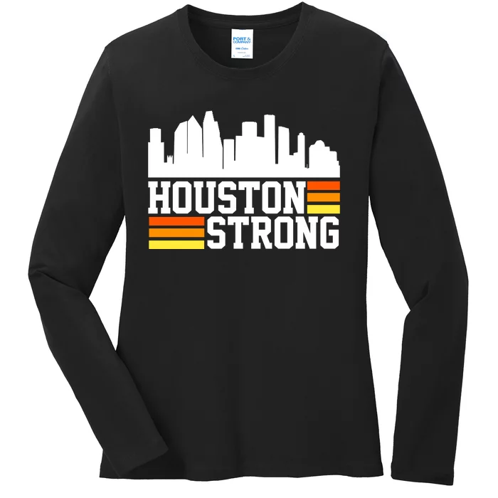 Houston Strong Ladies Long Sleeve Shirt