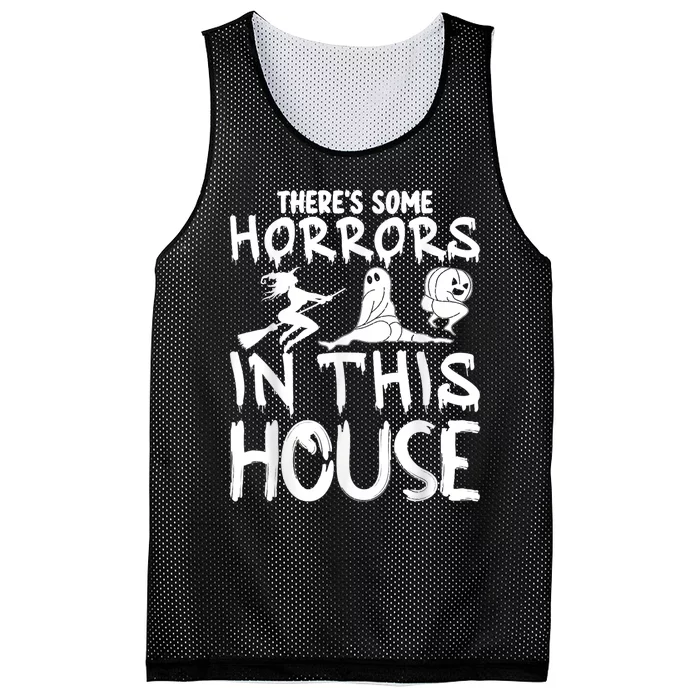 Halloween Some Horrors In This House Funny Costume Mesh Reversible Basketball Jersey Tank