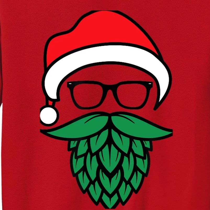 Hipster Santa Hops Beard Christmas For Beer Lovers Sweatshirt