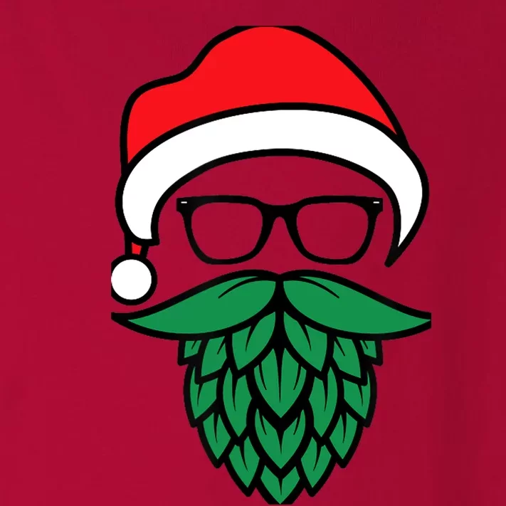 Hipster Santa Hops Beard Christmas For Beer Lovers Toddler Long Sleeve Shirt