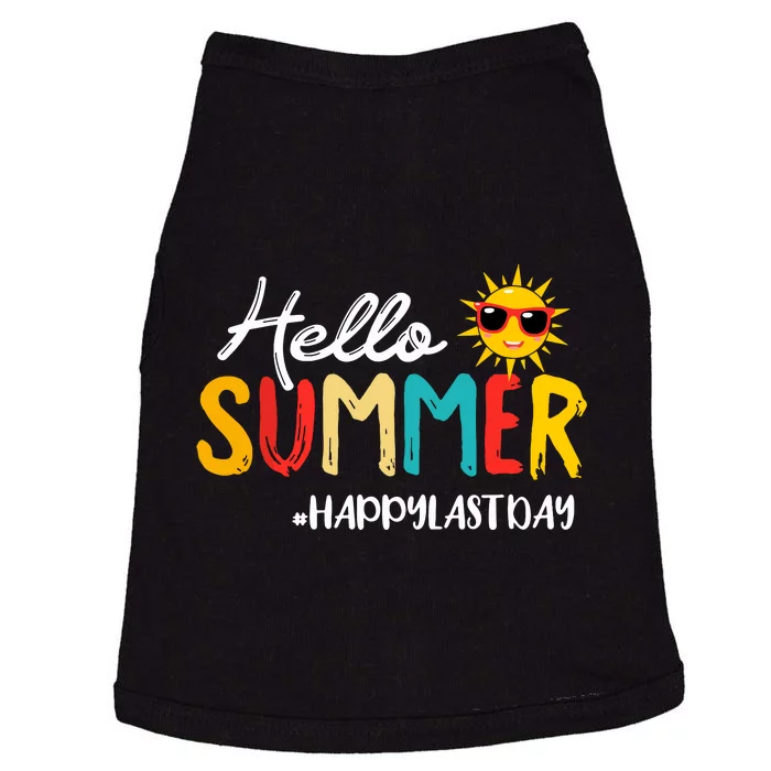 Hello Summer Happy Last Day Of School Teacher Student Doggie Tank