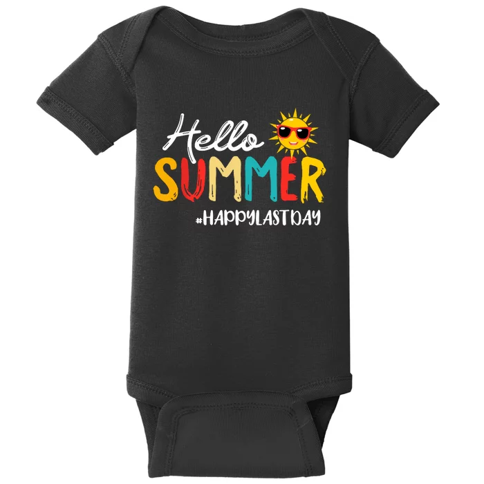 Hello Summer Happy Last Day Of School Teacher Student Baby Bodysuit