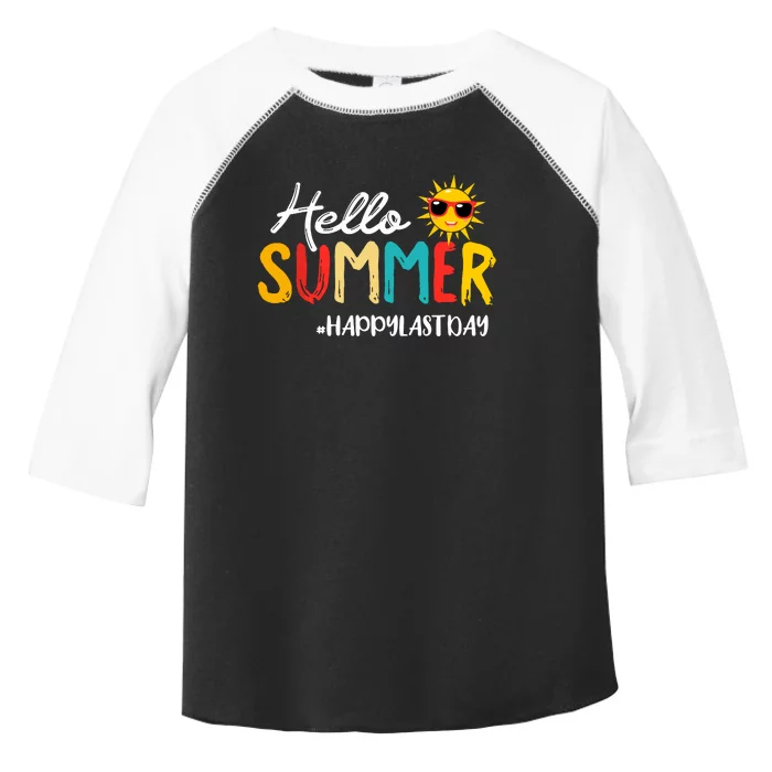 Hello Summer Happy Last Day Of School Teacher Student Toddler Fine Jersey T-Shirt