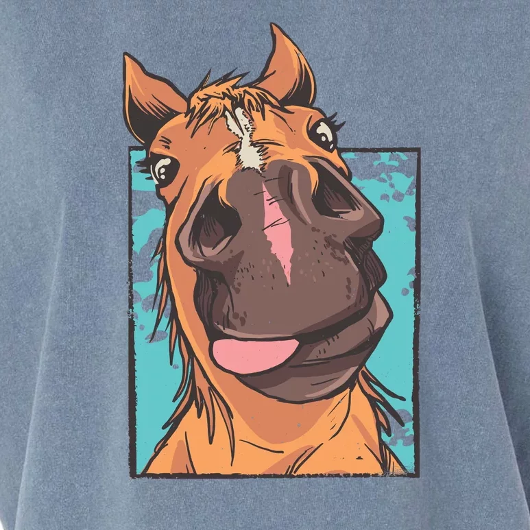 Horse Selfie Garment-Dyed Women's Muscle Tee