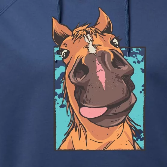 Horse Selfie Performance Fleece Hoodie