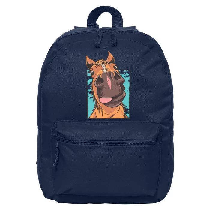 Horse Selfie 16 in Basic Backpack