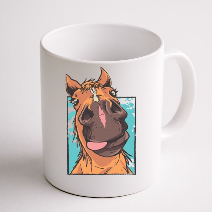 Horse Selfie Front & Back Coffee Mug