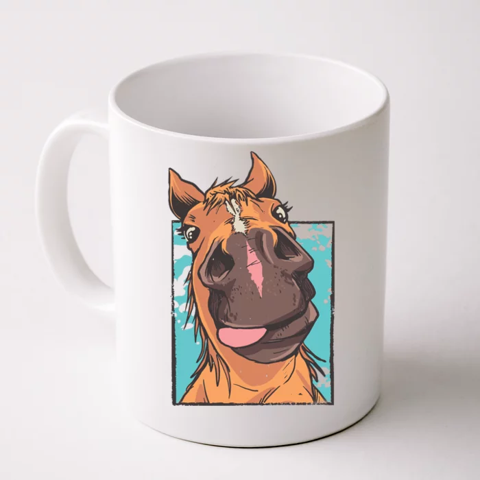 Horse Selfie Front & Back Coffee Mug